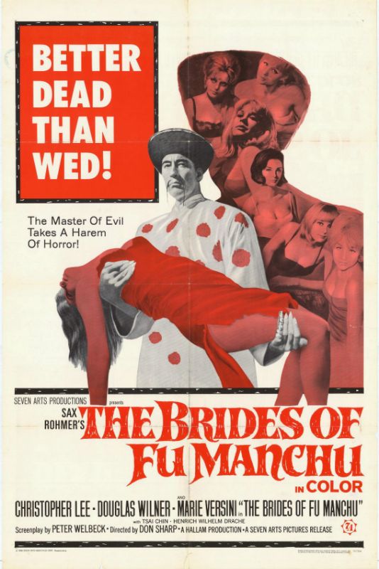 Repro 30x40cm - TREIZE FIANCEES DE FU MANCHU - U.S.