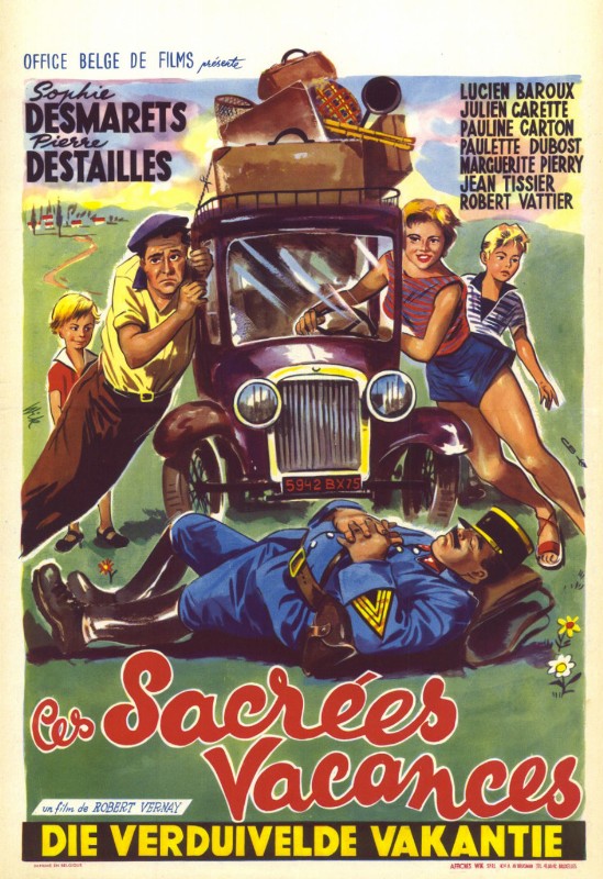 Repro 30x40cm - CES SACREES VACANCES - Belge