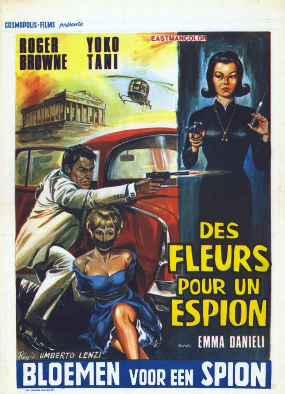 Affiche - DES FLEURS POUR UN ESPION - 36x56cm