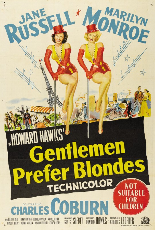 Repro 30x40cm - HOMMES PREFERENT LES BLONDES (les) - Australienne