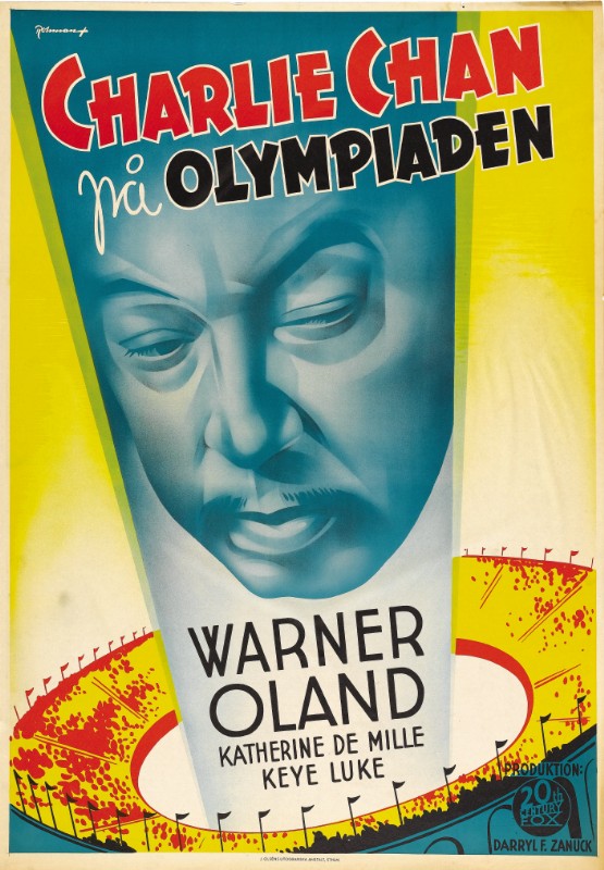 Repro 30x40cm - CHARLIE CHAN AUX JEUX OLYMPIQUES - Suédoise
