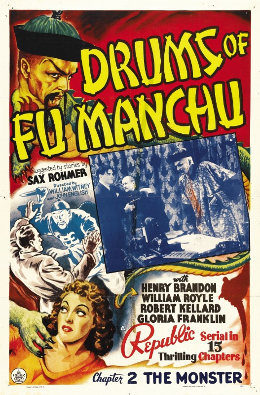 Repro 30x40cm - DRUMS OF FU MANCHU - U.S.