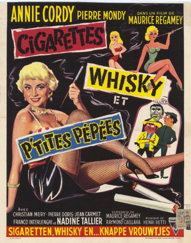 Repro 30x40cm - CIGARETTES, WHISKY ET P'TITES PEPEES - Belge