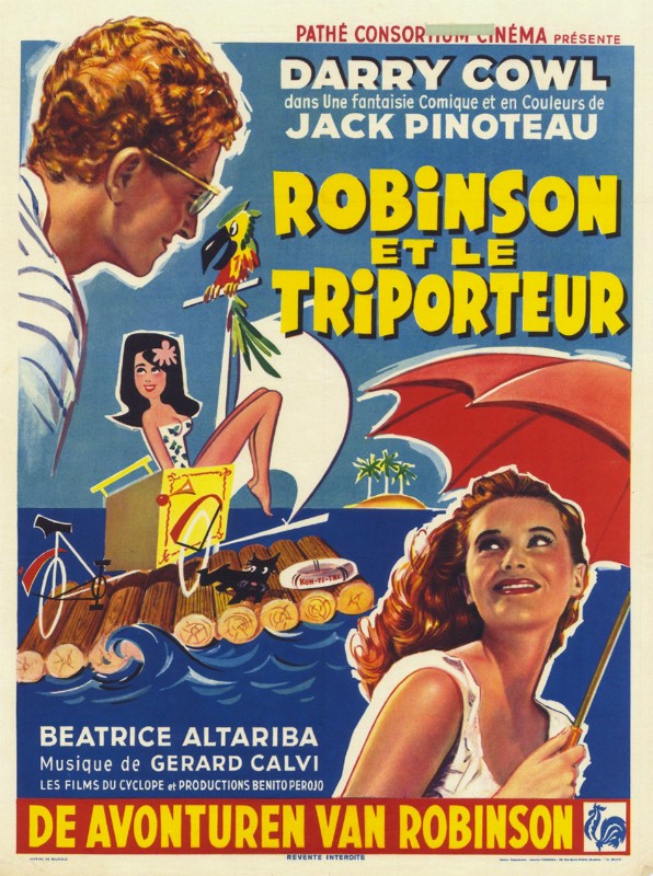 Repro 30x40cm - ROBINSON ET LE TRIPORTEUR - Belge