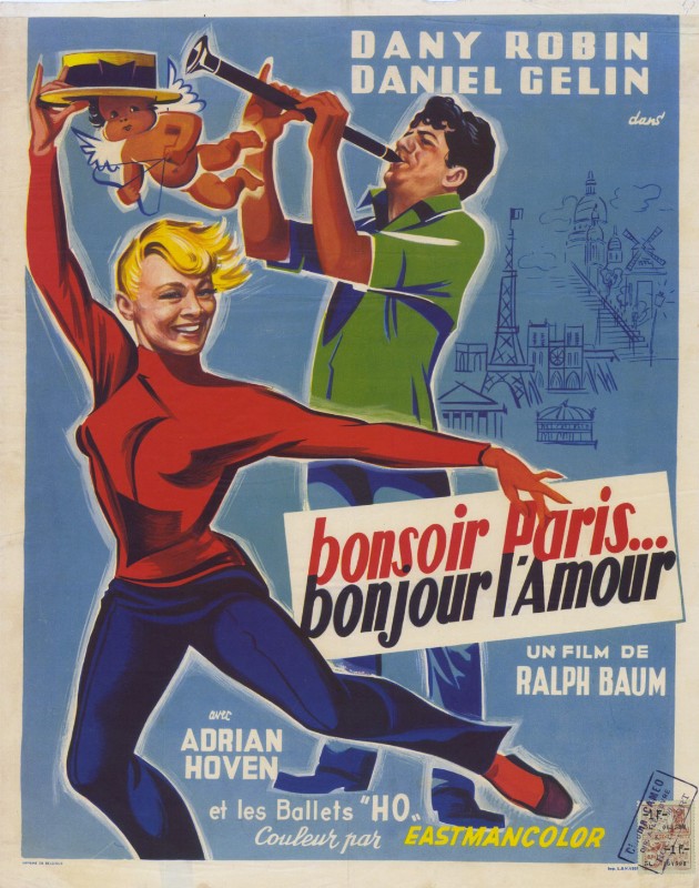 Repro 30x40cm - BONSOIR PARIS, BONJOUR L'AMOUR - Belge