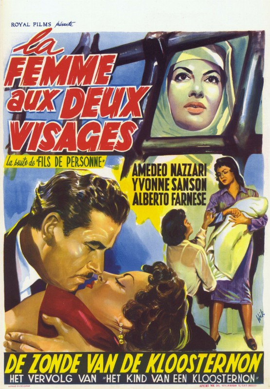 Repro 30x40cm - FEMME AUX DEUX VISAGES (la) - Belge