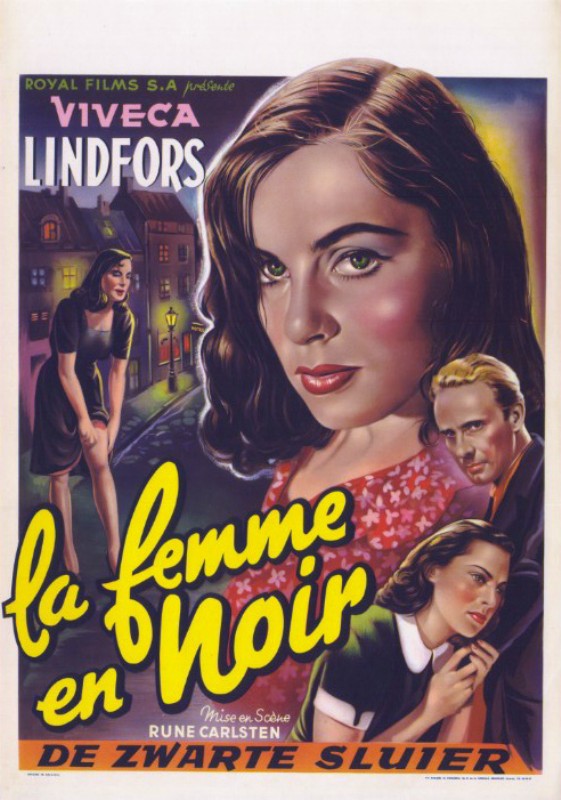 Repro 30x40cm - FEMME EN NOIR (la) - Belge