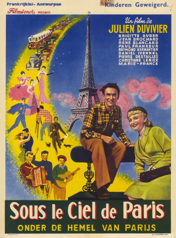 Repro 30x40cm - SOUS LE CIEL DE PARIS - Belge