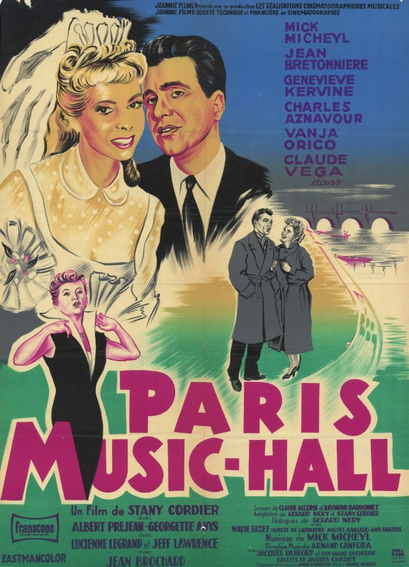 Repro 30x40cm - PARIS MUSIC HALL - Française
