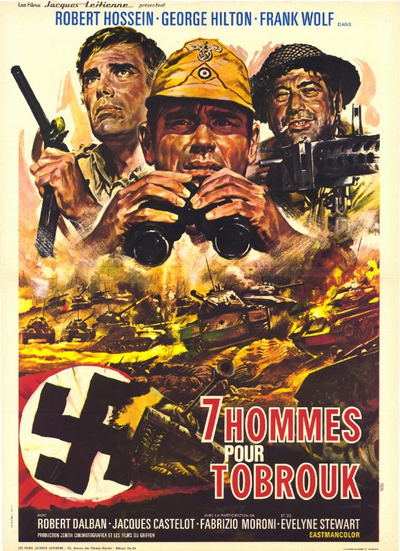 Repro 30x40cm - SEPT HOMMES POUR TOBROUK - Française