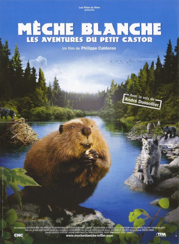 Affiche - MECHE BLANCHE, LES AVENTURES DU PETIT CASTOR - 40x55cm