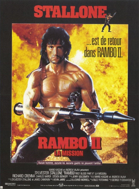 Affiche - RAMBO 2 - La Mission - Ressortie 40x55cm