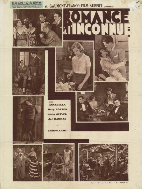 Affiche - ROMANCE A L'INCONNUE - Ressortie 60x80cm