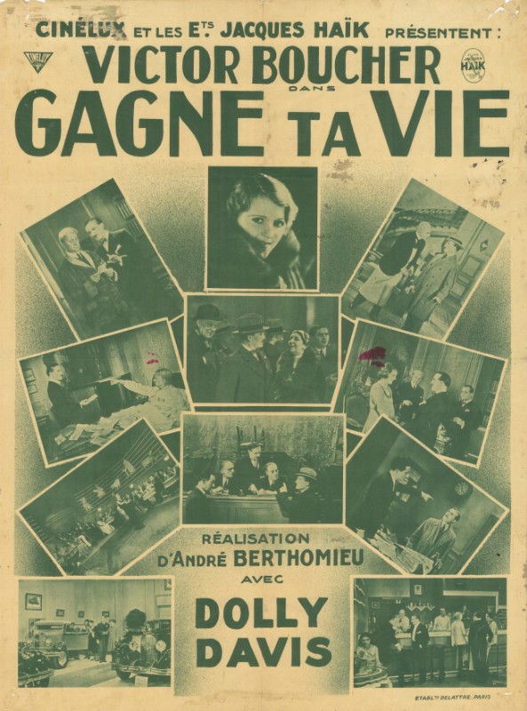 Affiche - GAGNE TA VIE - Ressortie 60x80cm