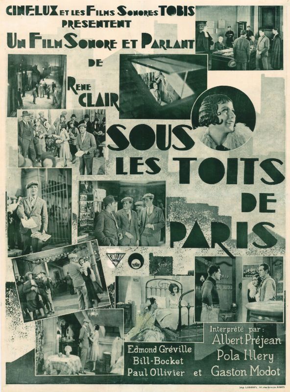 Repro 30x40cm - SOUS LES TOITS DE PARIS - Française