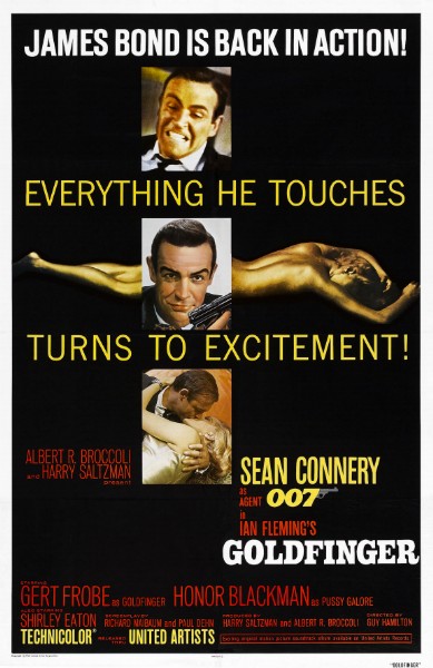 Repro 30x40cm - GOLDFINGER - U.S.