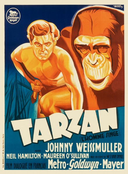 Repro 30x40cm - TARZAN, L'HOMME SINGE - Française