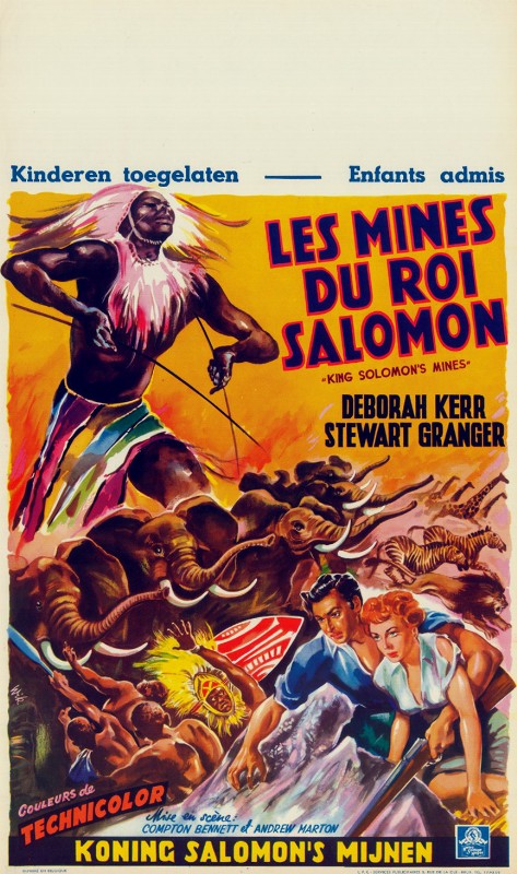 Repro 30x40cm - MINES DU ROI SALOMON (les) - Belge