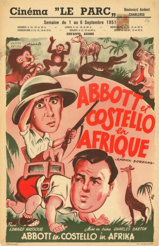 Affiche - ABBOTT ET COSTELLO EN AFRIQUE - 36x56cm