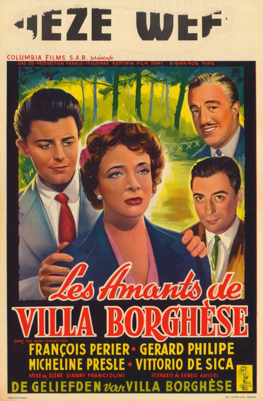 Repro 30x40cm - AMANTS DE VILLA BORGHESE (les) - Belge