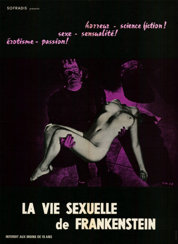 Repro 30x40cm - VIE SEXUELLE DE FRANKENSTEIN (la) - Française