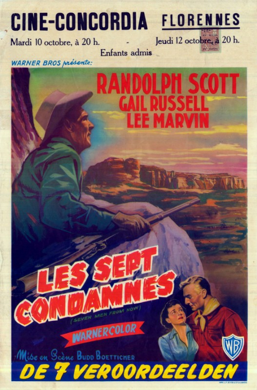 Repro 30x40cm - SEPT HOMMES RESTENT A TUER - Belge
