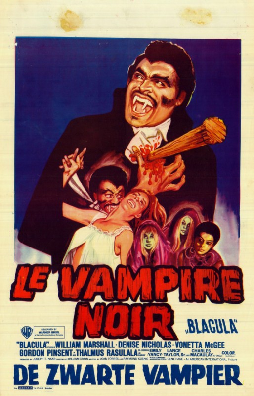 Repro 30x40cm - BLACULA LE VAMPIRE NOIR - Belge B