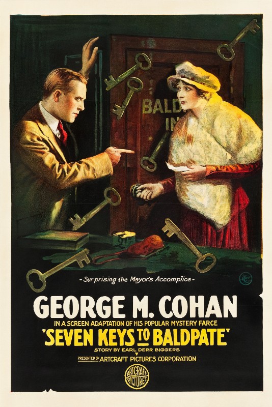 Repro 30x40cm - SEVEN KEYS TO BALDPATE - U.S.