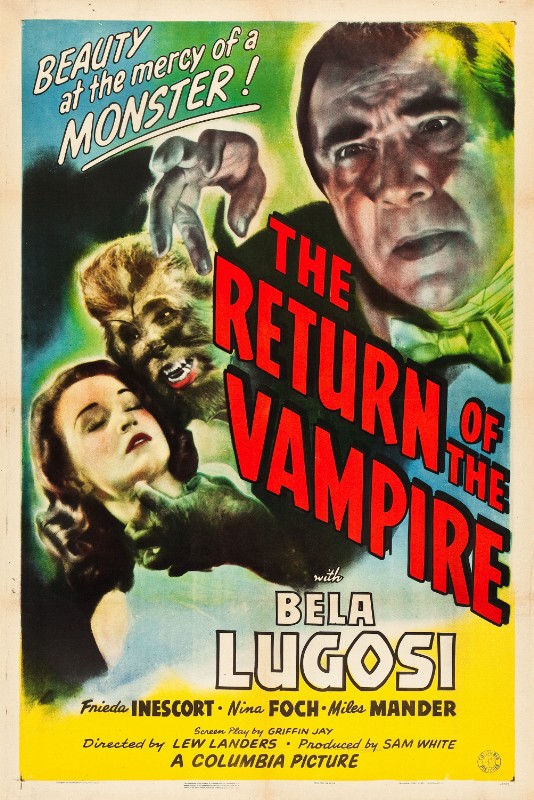 Repro 30x40cm - RETURN OF THE VAMPIRE (the) - U.S.
