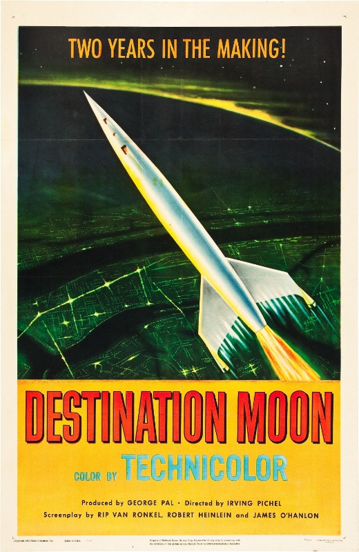 Repro 30x40cm - DESTINATION LUNE - U.S.