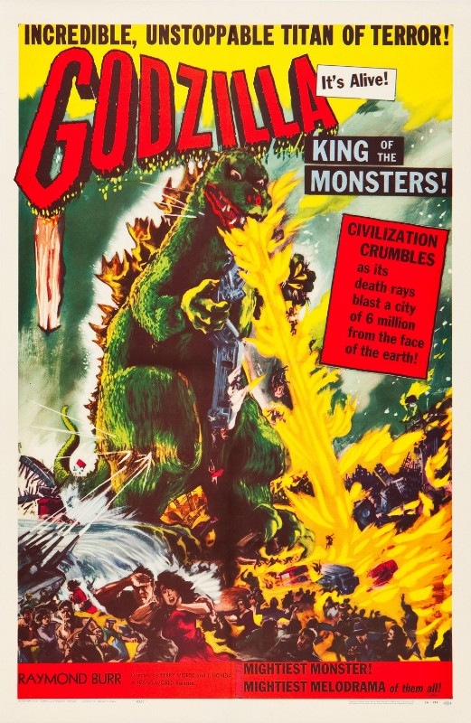 Repro 30x40cm - GODZILLA - U.S. B