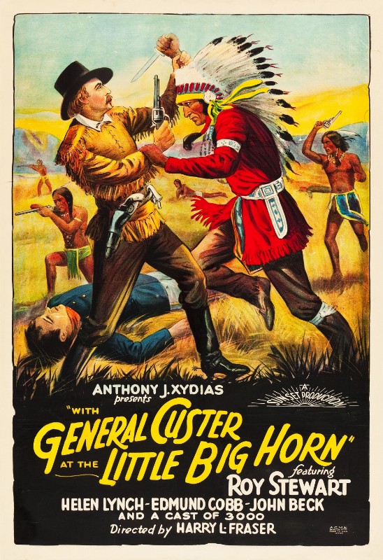 Repro 30x40cm - GENERAL CUSTER AT THE LITTLE BIG HORN - U.S.