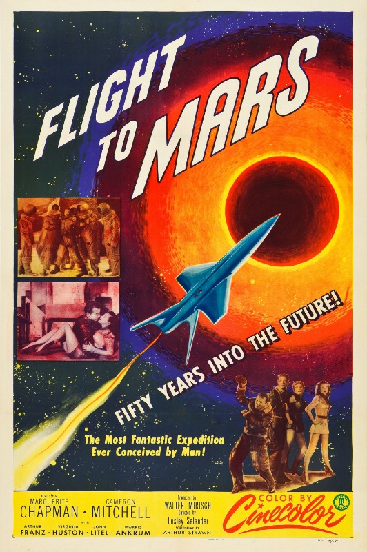 Repro 30x40cm - FLIGHT TO MARS - U.S.
