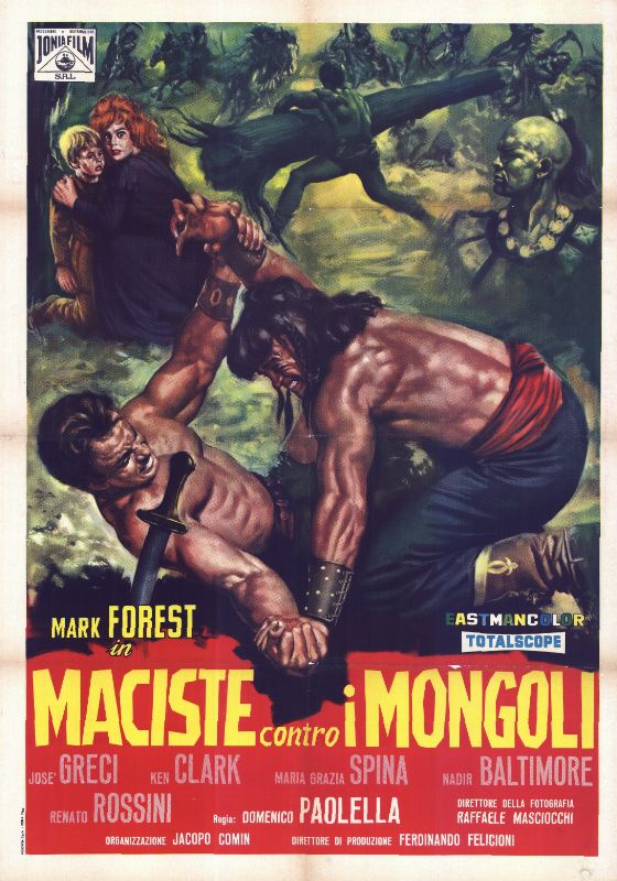 Affiche - MACISTE CONTRE LES MONGOLES - 100x140cm