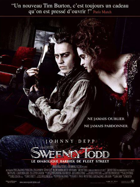 Affiche - SWEENEY TODD, LE DIABOLIQUE BARBIER DE FLEET STREE - 120x160cm