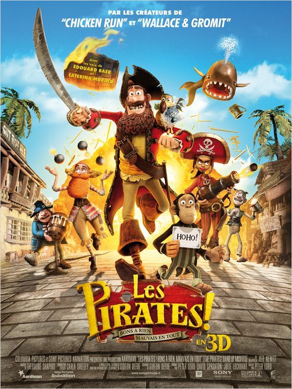 Affiche - PIRATES (les) ! BONS A RIEN ET MAUVAIS EN TOUT - 40x55cm