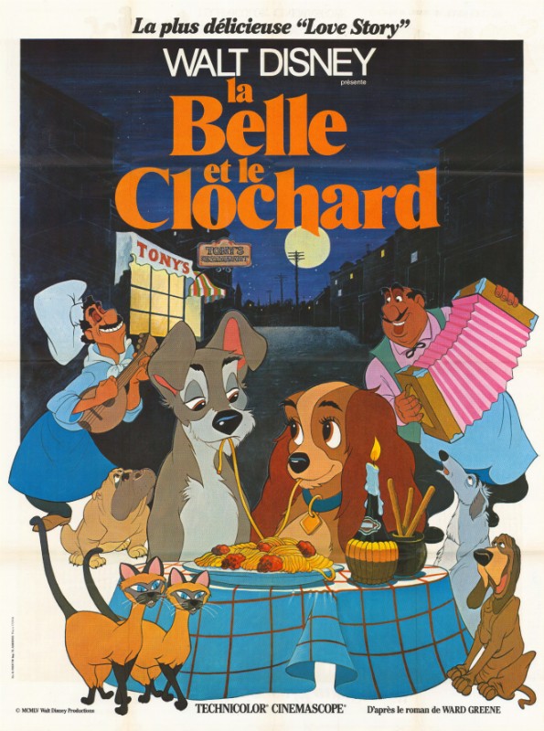 Affiche - BELLE ET LE CLOCHARD (la) - Ressortie 120x160cm