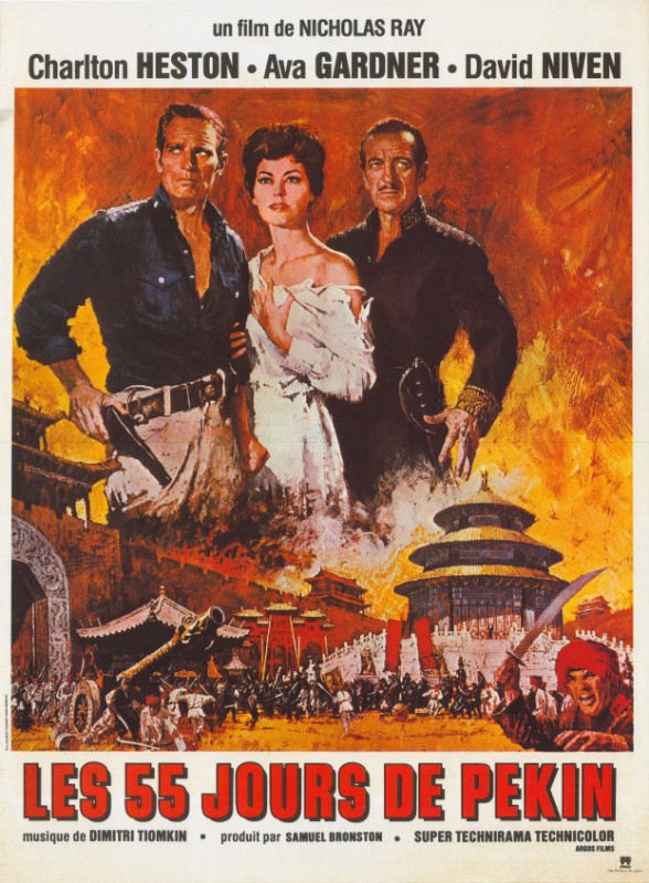 Affiche - 55 JOURS DE PEKIN (les) - Ressortie 40x55cm