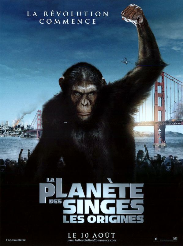 Affiche - PLANETE DES SINGES : LES ORIGINES - 40x55cm