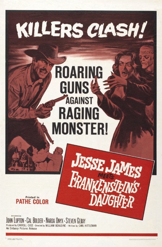 Repro 30x40cm - JESSE JAMES MEETS FRANKENSTEIN'S DAUGHTER - U.S.