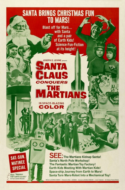 Repro 30x40cm - SANTA CLAUS CONQUERS THE MARTIANS - U.S.
