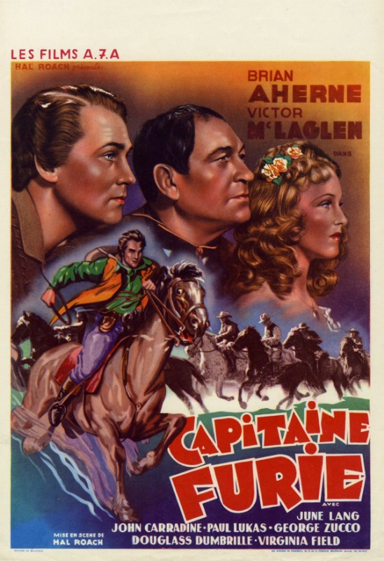 Repro 30x40cm - CAPITAINE FURY - Belge