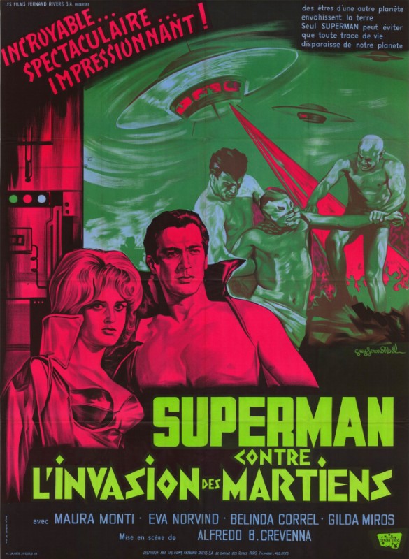 Affiche - SUPERMAN CONTRE L'INVASION DES MARTIENS - 120x160cm