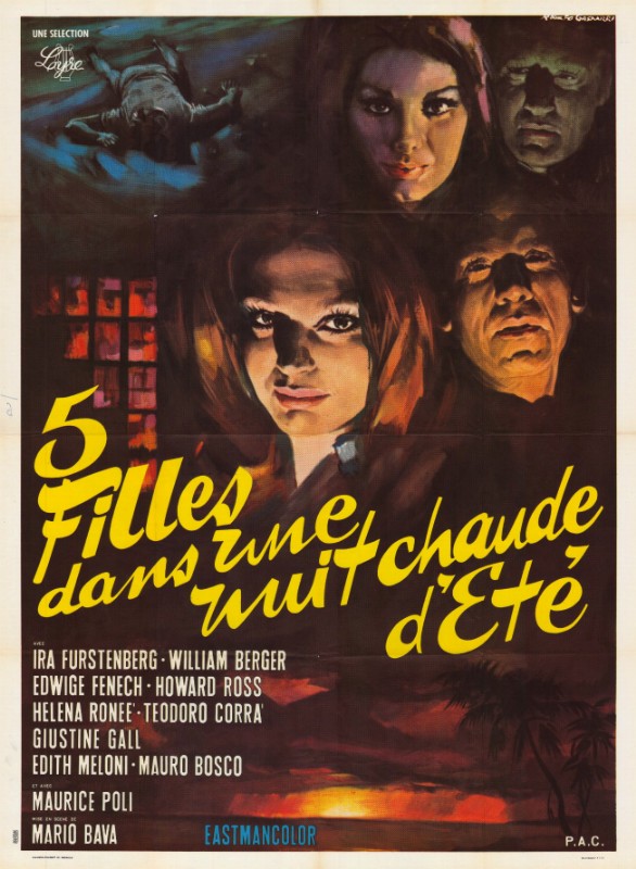 Affiche - CINQ FILLES DANS UNE NUIT CHAUDE D'ETE - 120x160cm