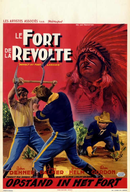 Repro 30x40cm - REVOLTE A FORT LARAMIE - Belge