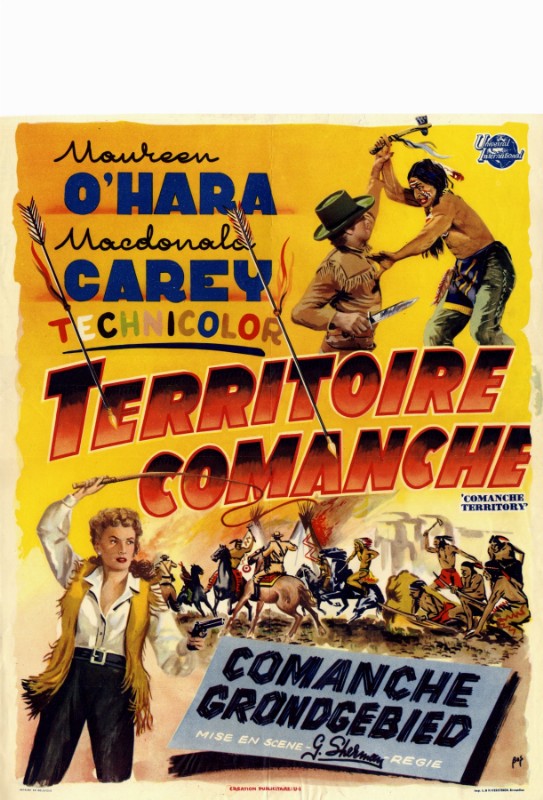 Repro 30x40cm - SUR LE TERRITOIRE DES COMANCHES - Belge