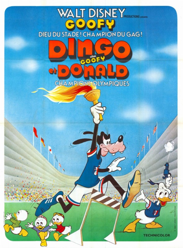 Affiche - DINGO ET DONALD CHAMPIONS OLYMPIQUES - 120x160cm