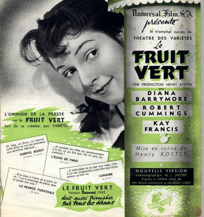 Dossier de Presse - FRUIT VERT (le)