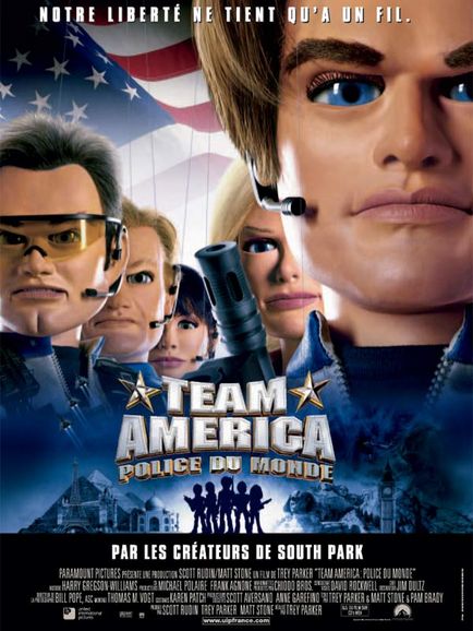 Affiche - TEAM AMERICA POLICE DU MONDE - 40x55cm