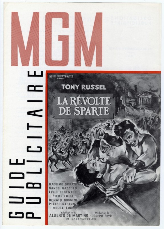 Dossier de Presse - REVOLTE DE SPARTE (la)